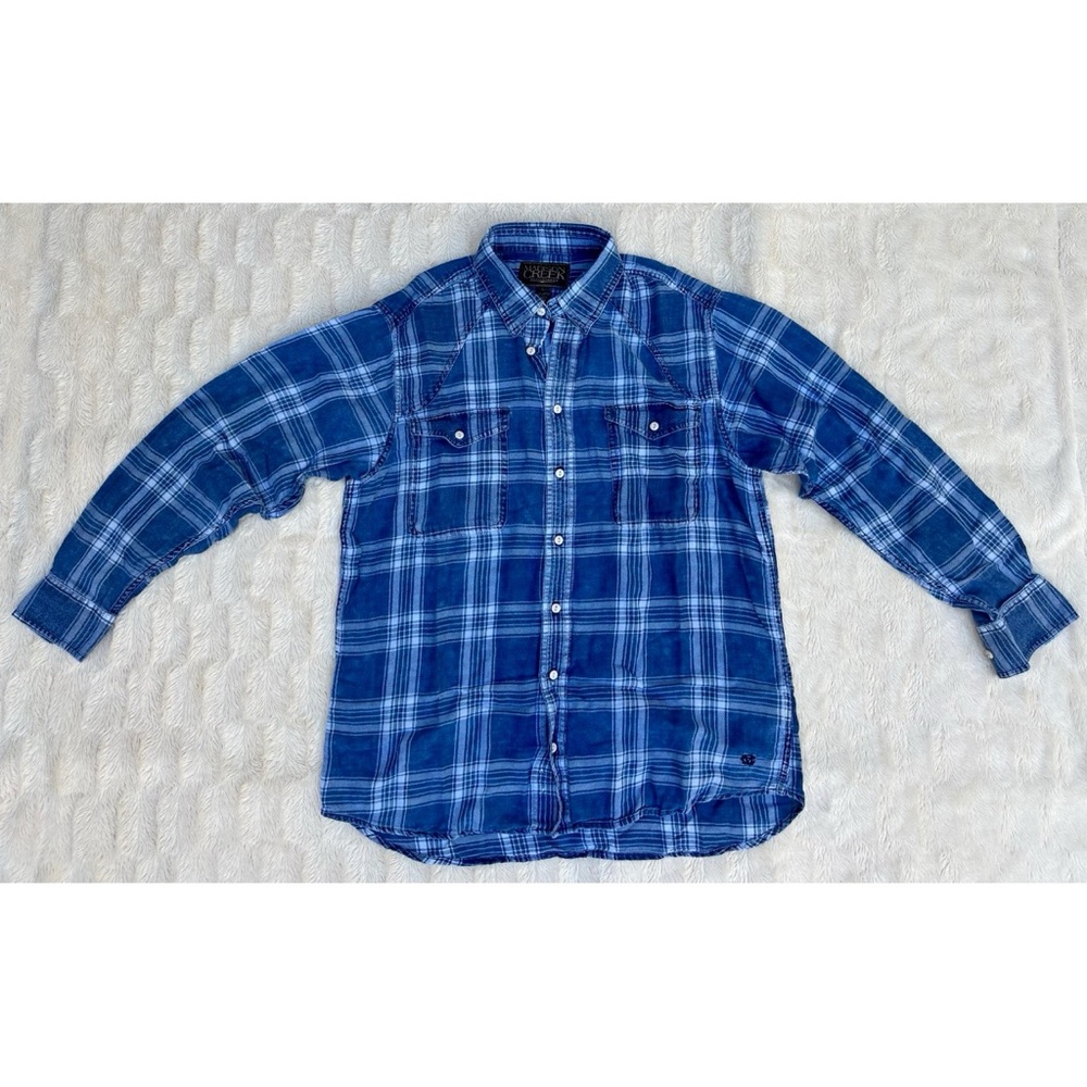 Madison Creek Outfitters Blue Flannel Button Down Shirt
